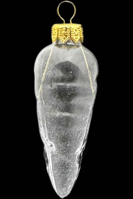 Стеклянная елочная игрушка Заготовка Морковка 9 см 161504100